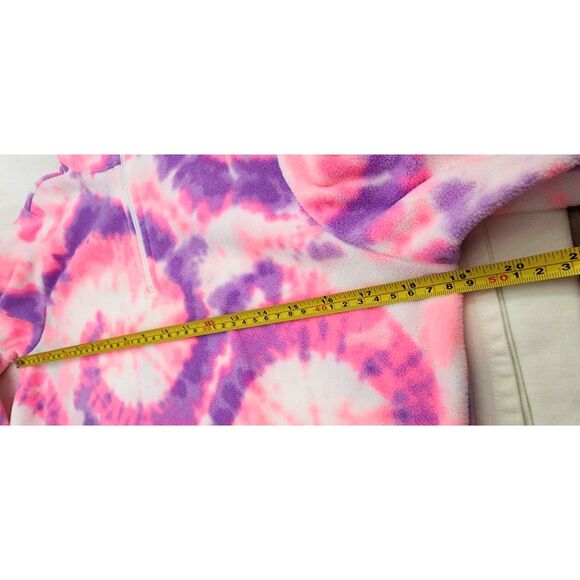 NWOT Children's Place Fleece long sleeve girl size XXL(16) Tie Dye pink Pullover - Picture 5 of 10